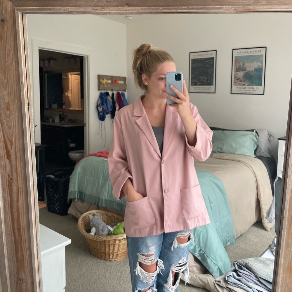 Vintage pink blazer jacket